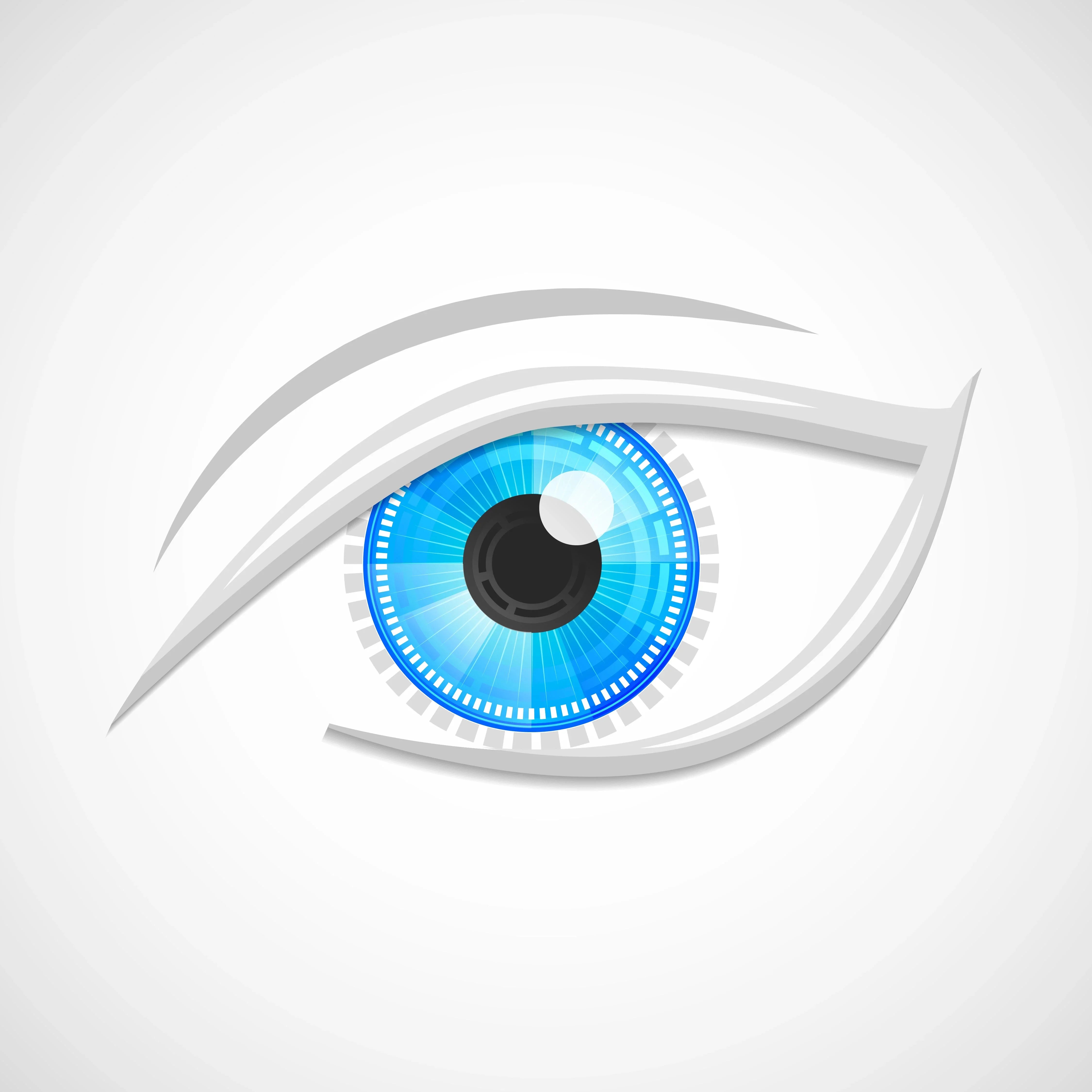 Eyeball Icon with blue shade