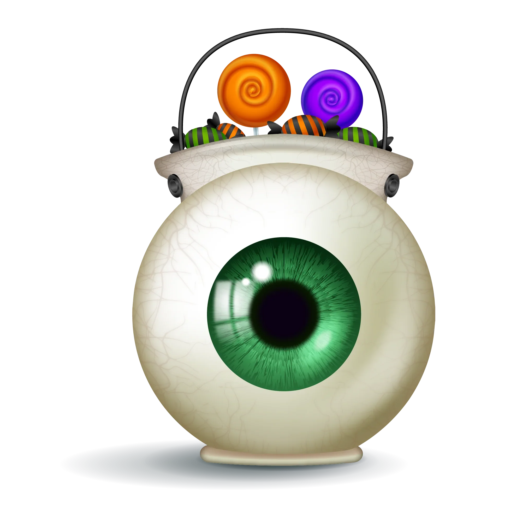 Vector showing eye ball basket 