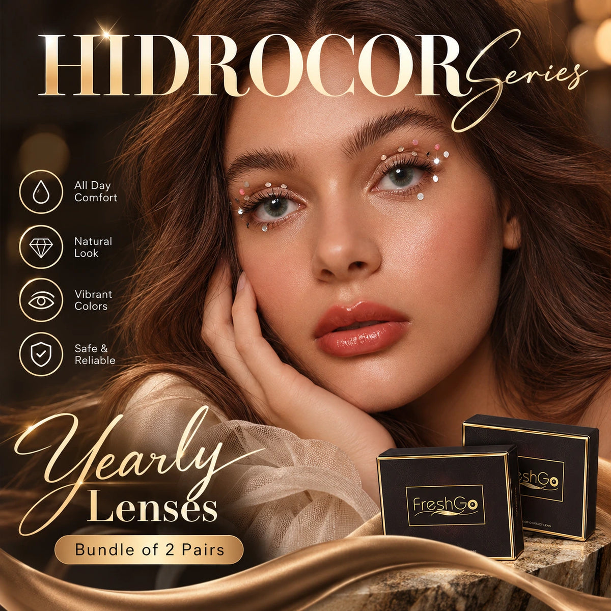 Bundle Pack of 2 Hidrocor Colored Lenses.