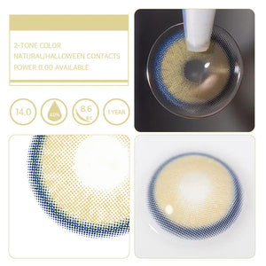 Solenza Navy Honey 1 Yearly Lenses (Yellow Brown)