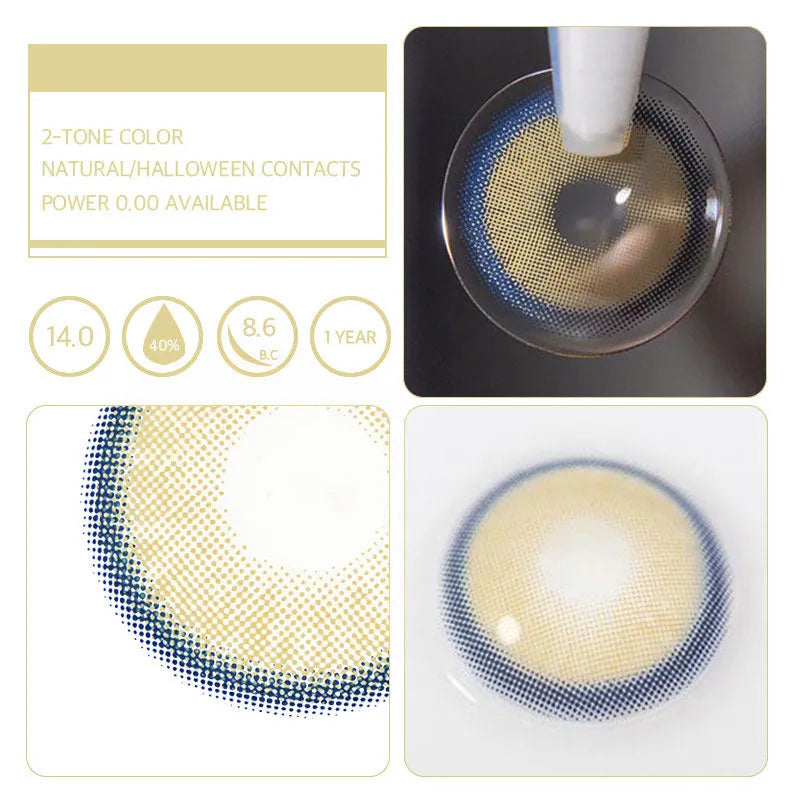 Solenza Navy Honey 1 Yearly Lenses (Yellow Brown)