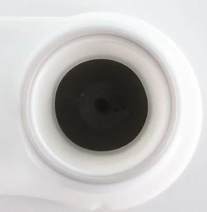 Black Halloween contact lenses, the Blind Black Halloween Lenses, cover the entire iris.