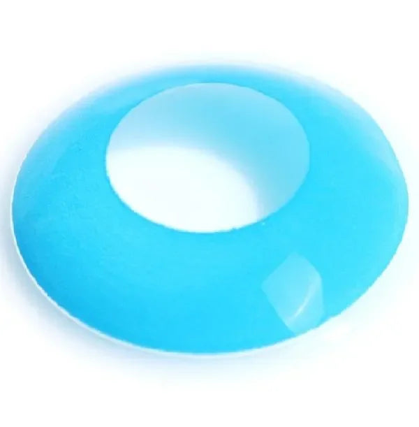 Close-up of a pair of Blue Out Halloween Lenses, designed for a striking, unnatural look.