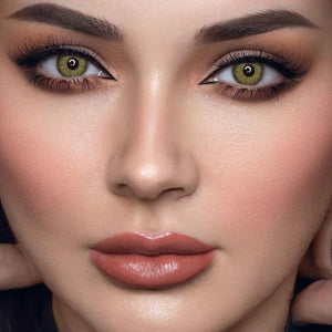 Solenza Silk Hazel Color Contact Lenses, showcasing a pair of natural-looking hazel contact lenses.