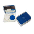 P2 Contact Lens Case Travel Kit, a compact, clear plastic case with pink accents, holding contact lens solution, a lens