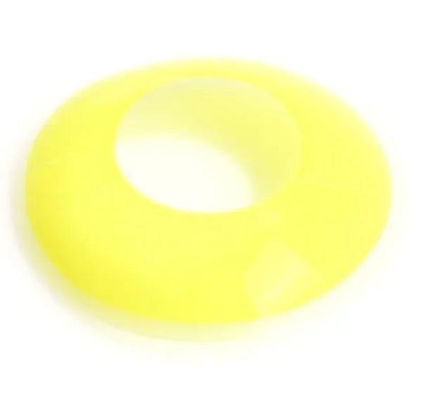 Pair of Yellow Out Halloween Lenses, vibrant yellow eye contact lenses for a spooky Halloween costume.